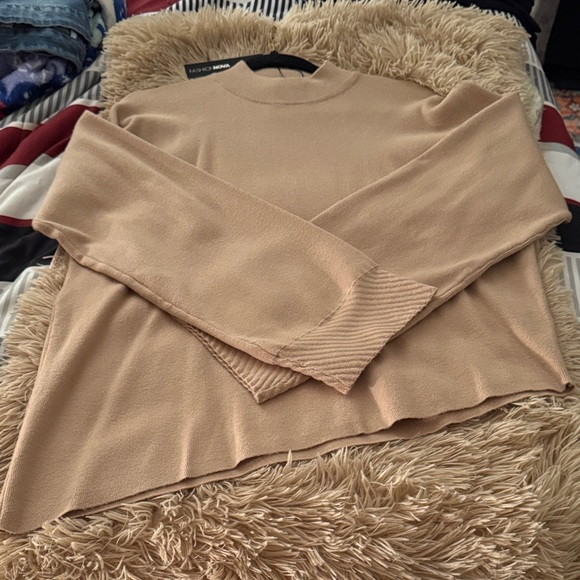 Fashion Nova Sweaters - Fashion Nova Tan Crew Neck Sweater and matching pants